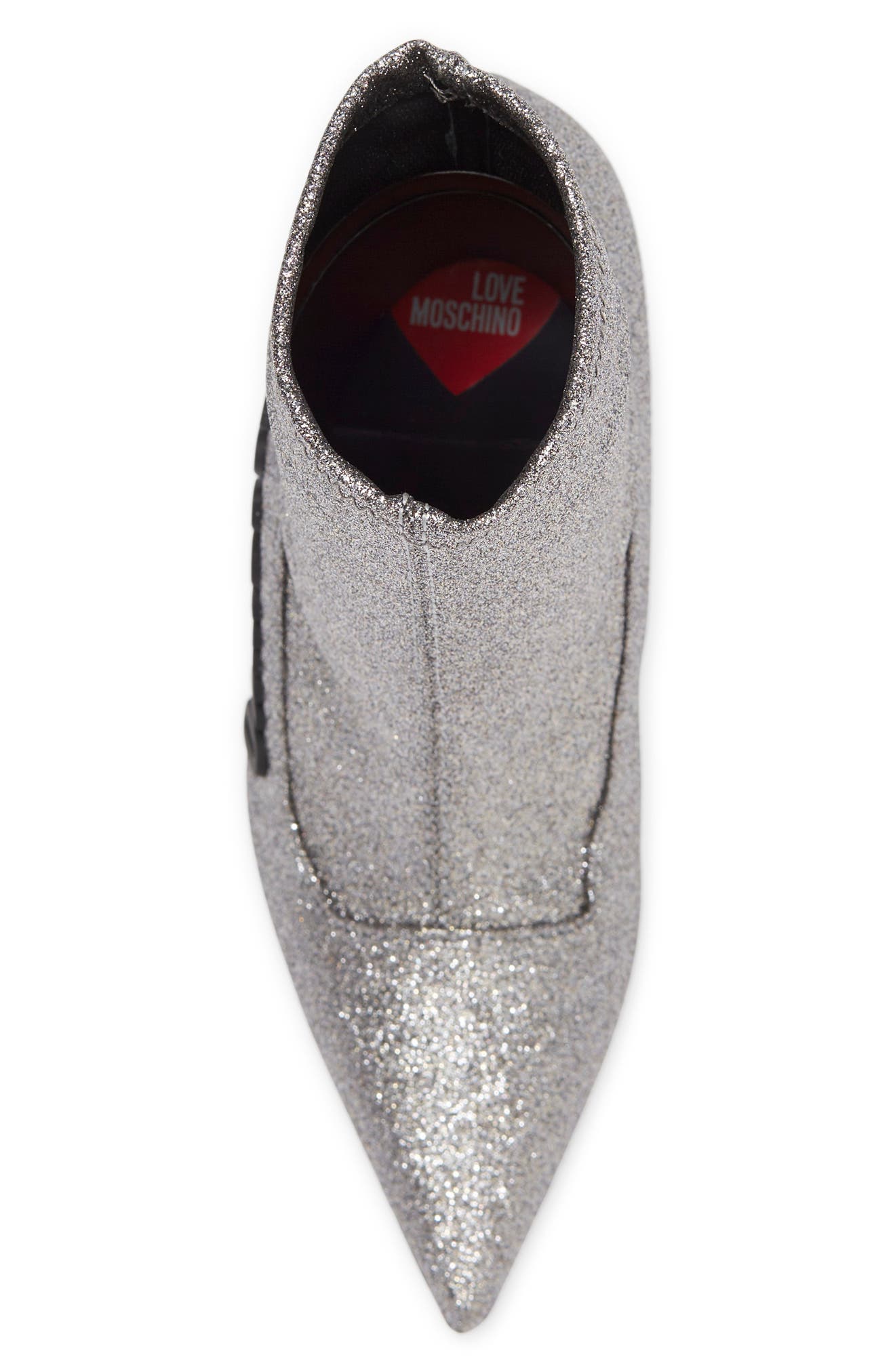 Love Moschino Pointed Toe Glitter Boot, Alternate, color, 