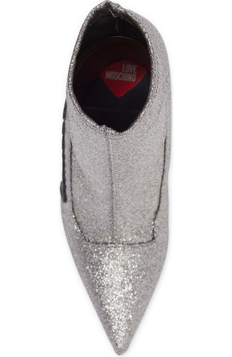 Love Moschino Pointed Toe Glitter Boot, Alternate, color,