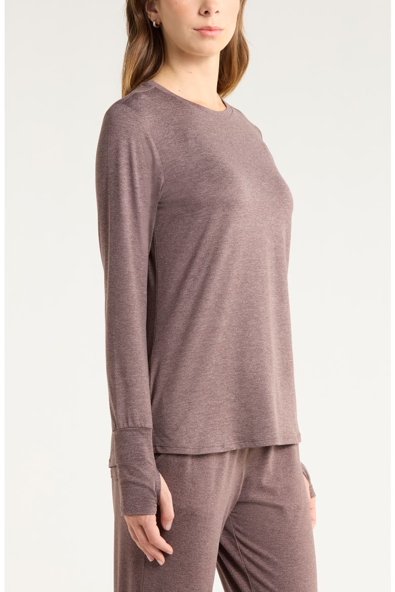 Liana Restore Soft Lite Long Sleeve T-Shirt, Alternate, color, GREY PLUM