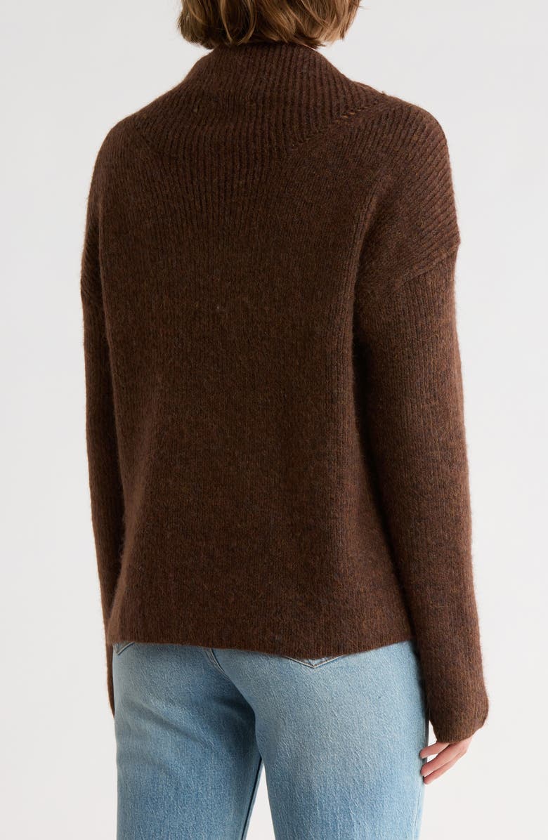 RD Style Cowl Neck Sweater, Alternate, color, Brown Melange