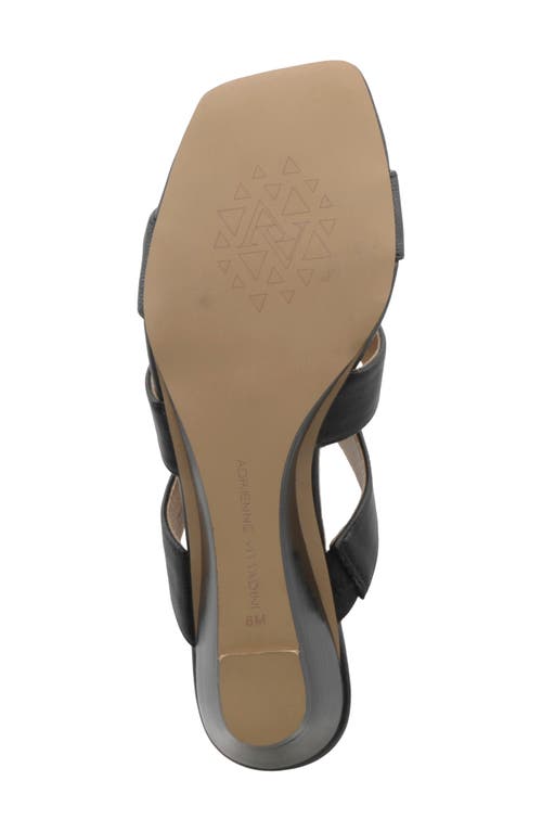 Adrienne Vittadini Adoring Wedge Slide Sandal In Black