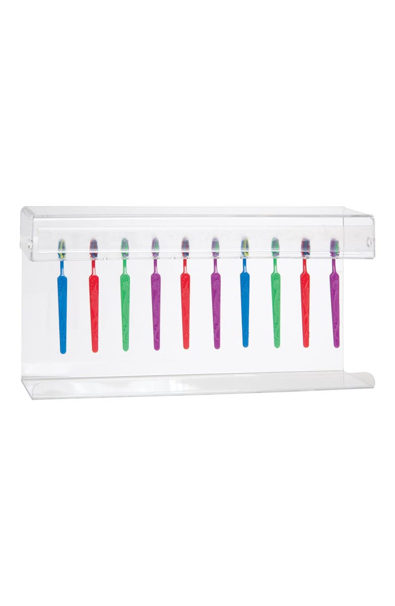 Kaplan Early Learning Company Hygienic Toothbrush Holder for 10 Brushes, Alternate, color,