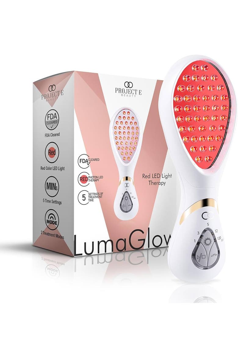 LumaGlow Red LED Light Therapy Wand, Main, color, White