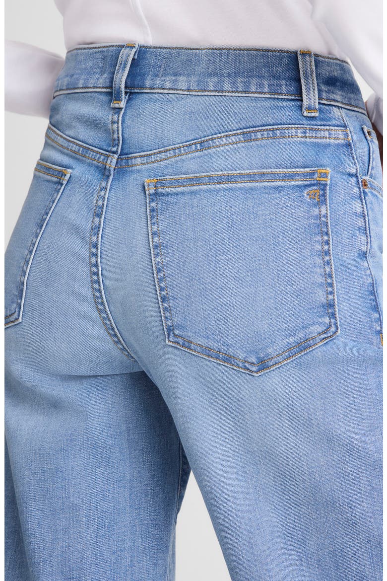The Short Wide Leg Jeans, Alternate, color, COASTAL BLUE WASH