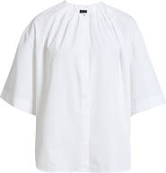 BOSS Banorena Gathered Cotton Top