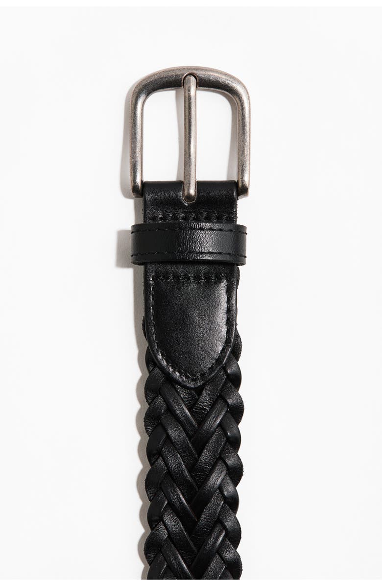 H&M Braided Belt, Alternate, color, Black