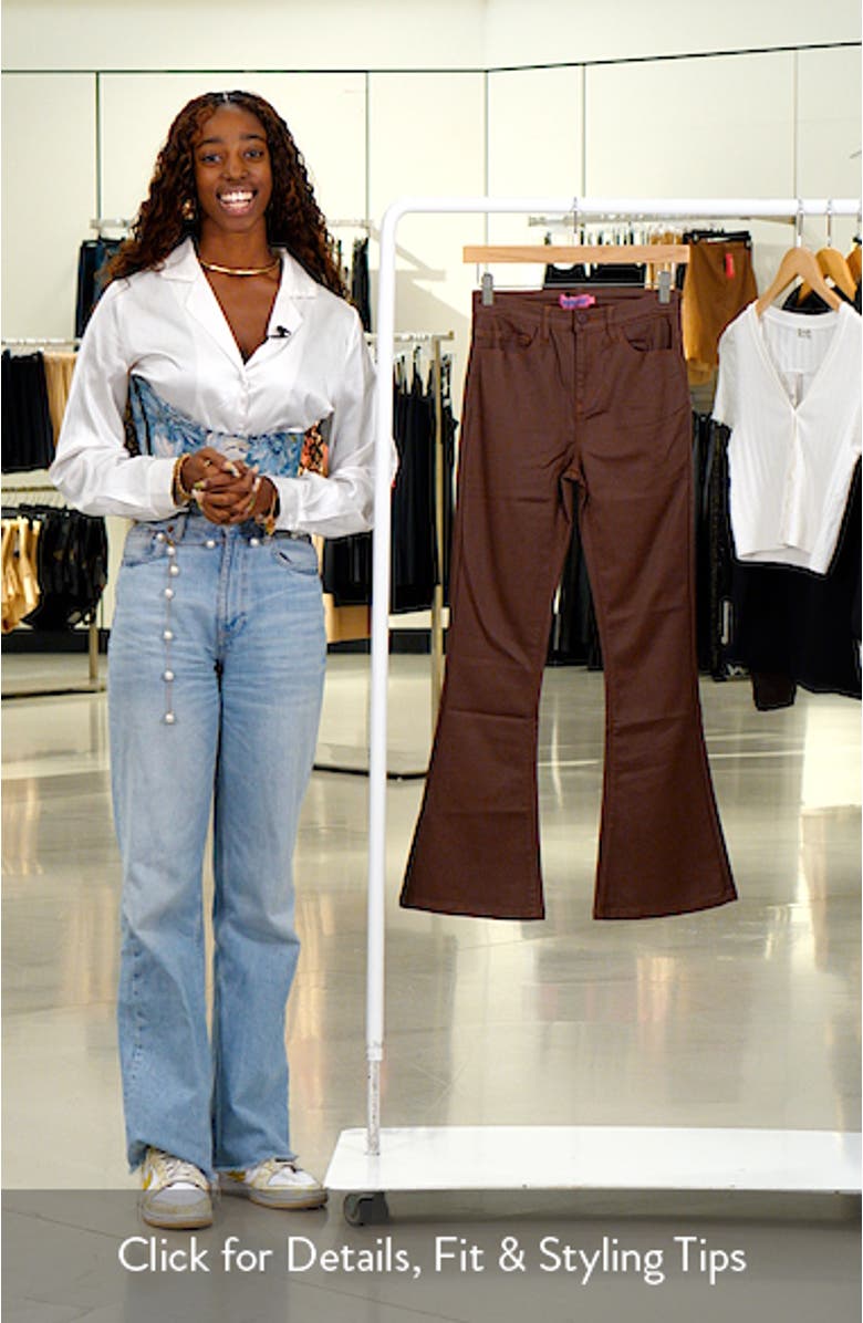 Luna Faux Leather Flare Leg Pants, sales video thumbnail