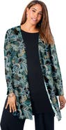 Jessica London Everyday Stretch Knit Open Front Cardigan