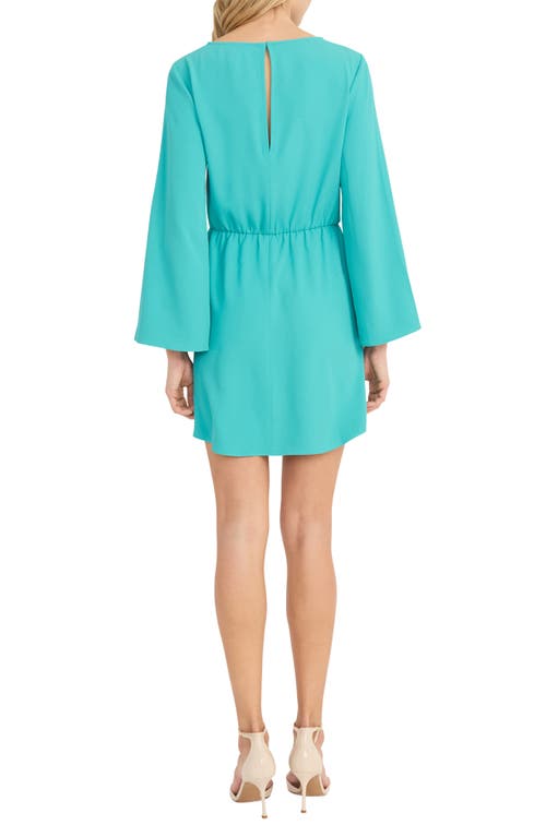 Donna Morgan Bell Sleeve Minidress In Latgo Teal