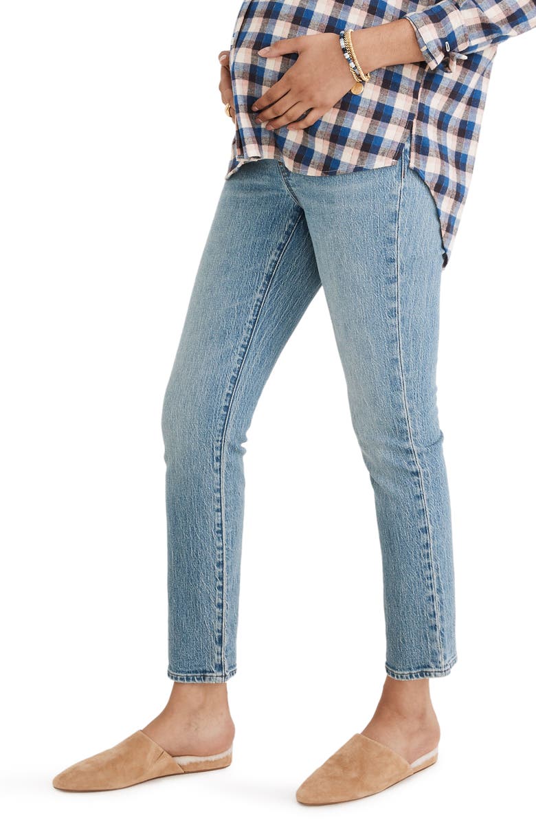 Madewell Maternity Over the Belly Straight Leg Jeans, Alternate, color, 
