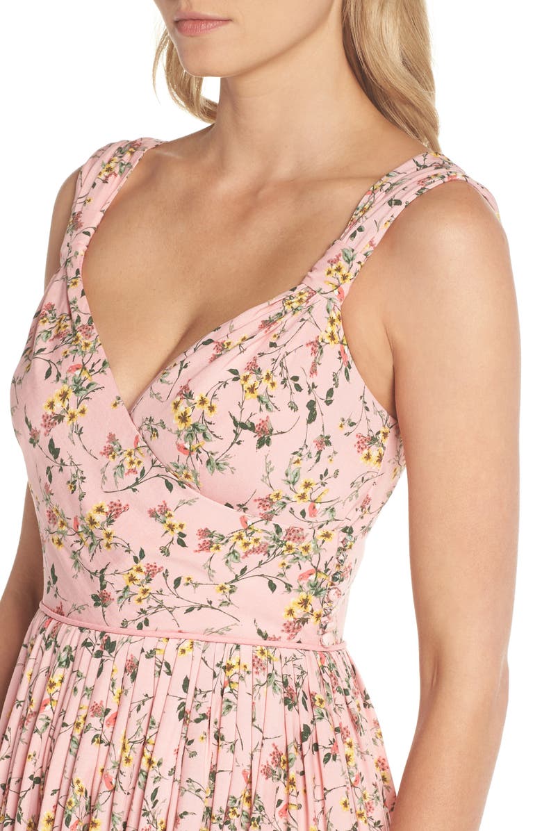 Gal Meets Glam Collection Sarah Floral Print Sundress, Alternate, color, 