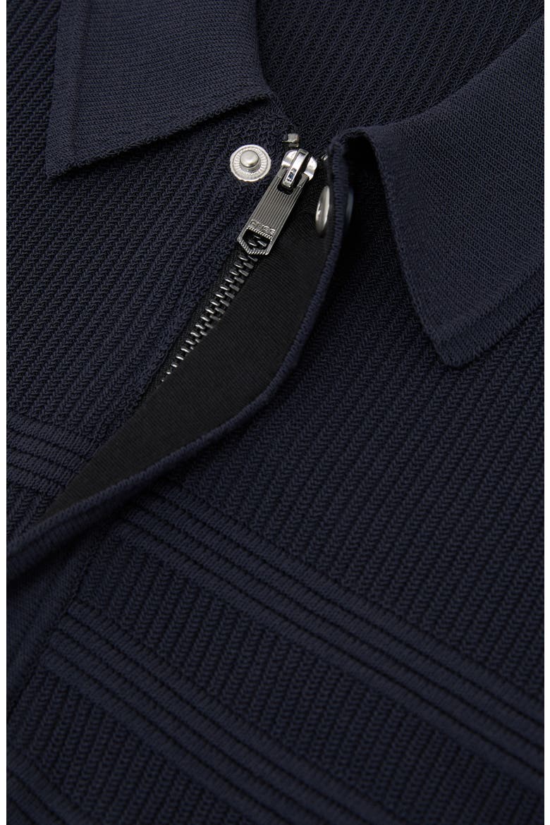 Falklands Half Zip Textured Knit Polo Sweater, Alternate, color, NAVY