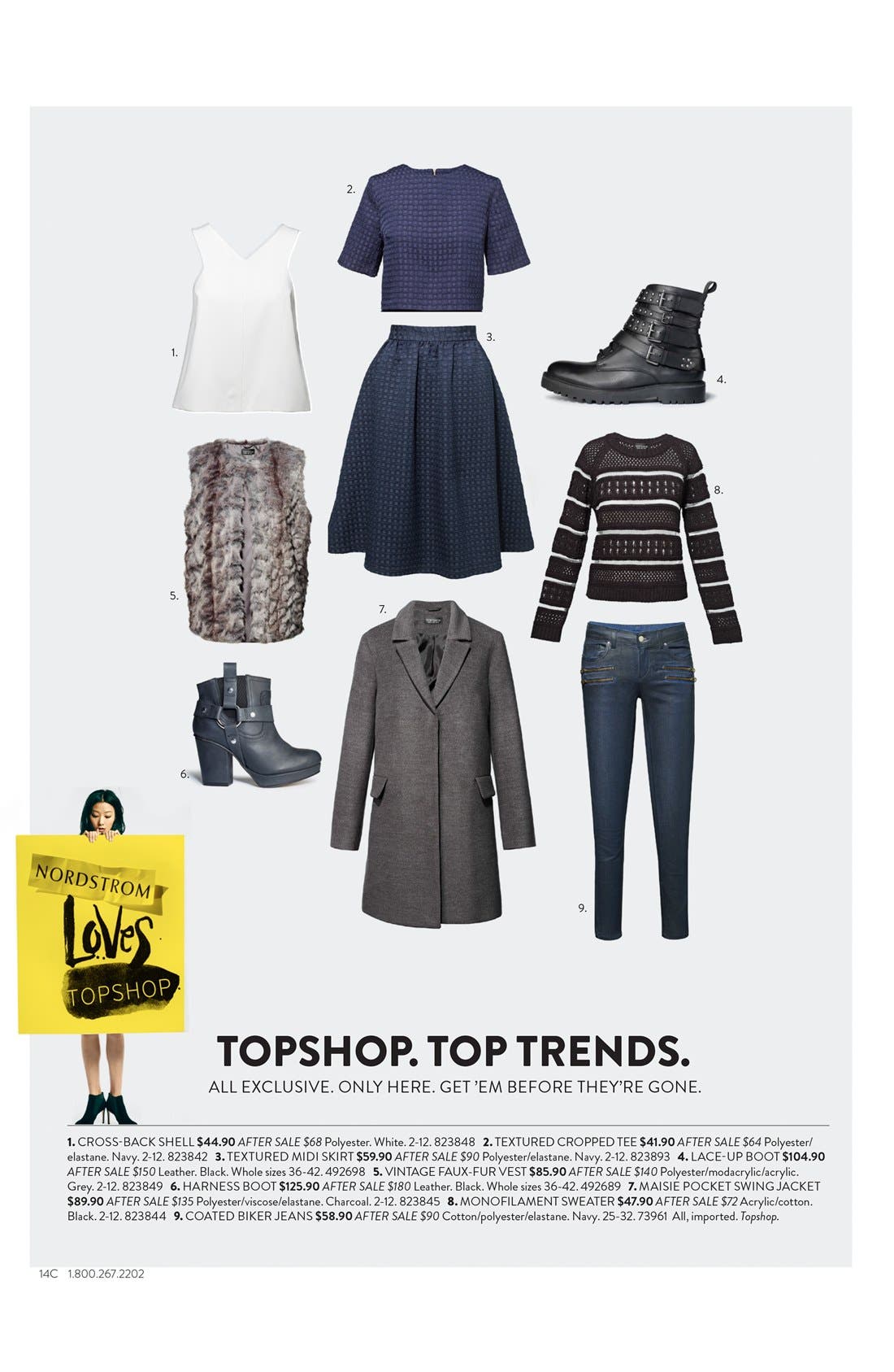 Topshop 'Apply' Lace-Up Biker Boot, Alternate, color, 