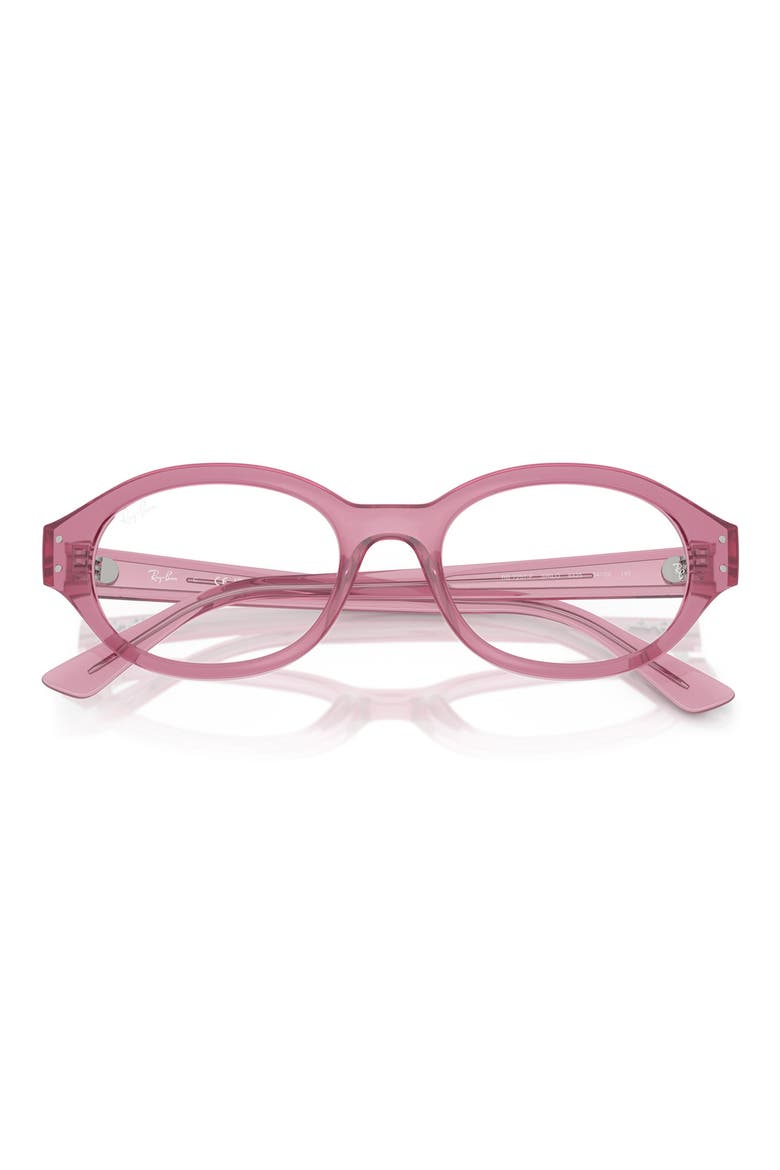 54mm Oval Optical Glasses, Alternate, color, PINK