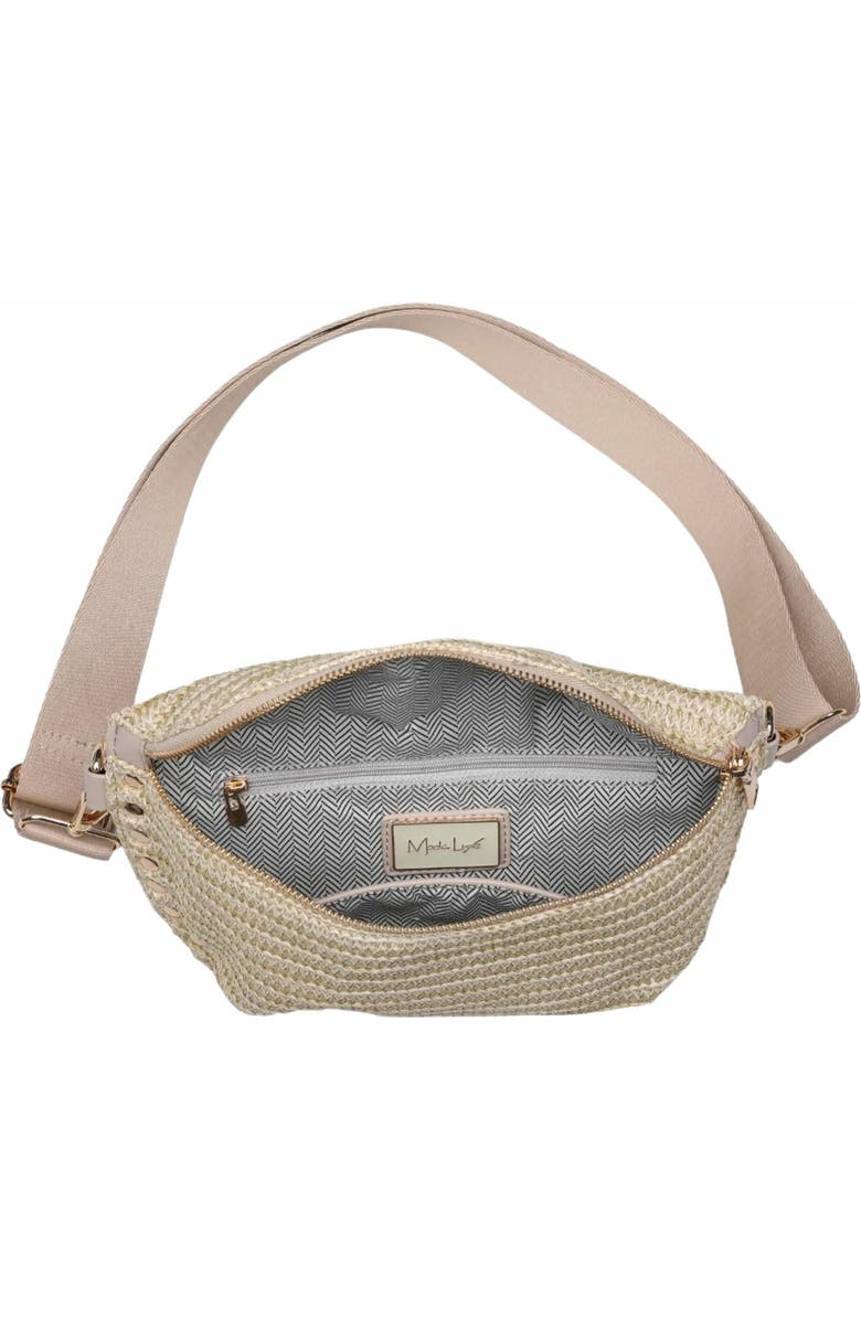 MODA LUXE Gizelle - Straw Belt Bag, Alternate, color,