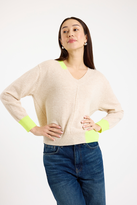 Maria V-Neck 100% Cashmere Sweater