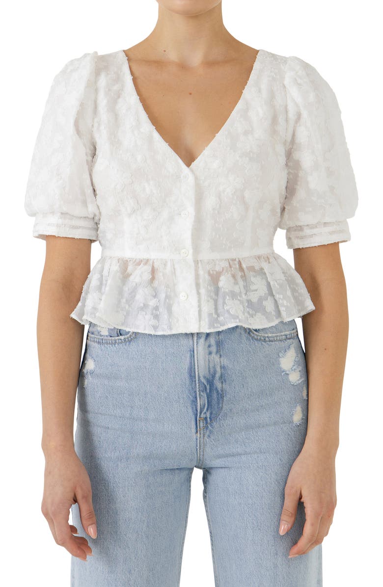 Endless Rose Peplum Blouse, Main, color,