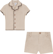 Mr. Mr. 2 Piece Woven Shirt and Shorts Set