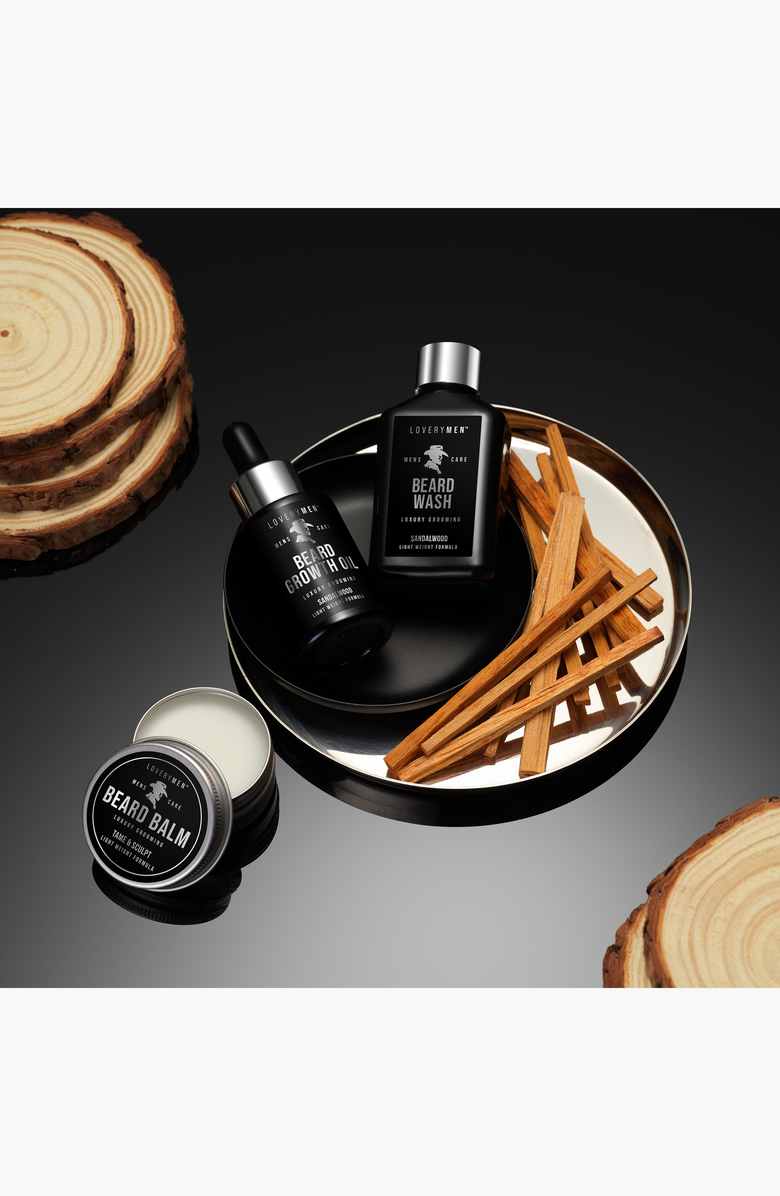 Lovery 8 Piece Sandalwood Mens Grooming Gift Set, Alternate, color, NO COLOR