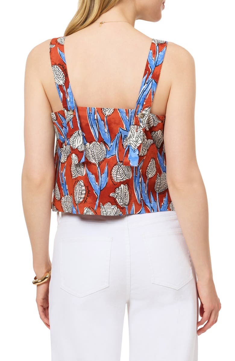 Scotch & Soda Floral Square Neck Cotton Tank, Alternate, color, Floral Block