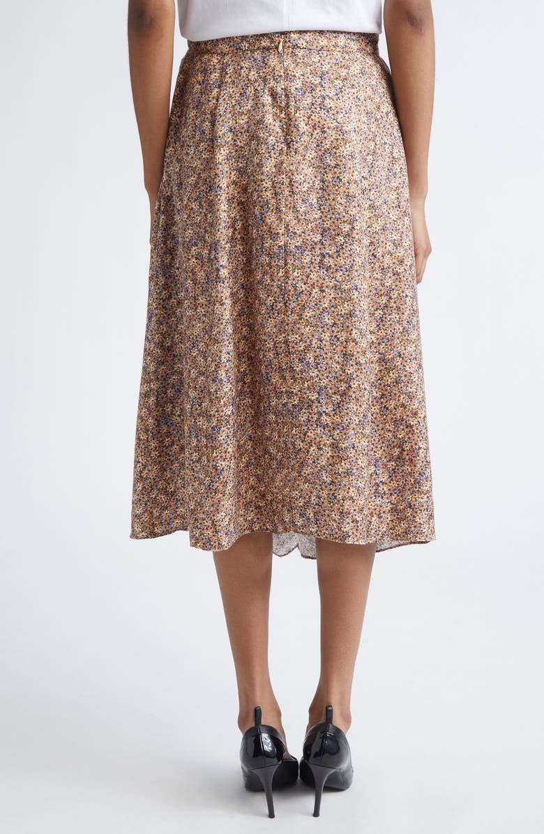 Isabel Marant Cacia Floral Jacquard Asymmetric Midi Skirt, Alternate, color, Ochre