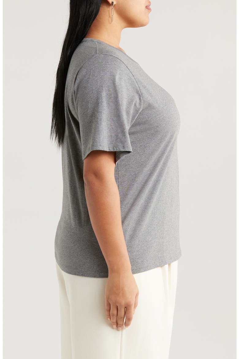Relaxed Fit Pima Cotton Crewneck T-Shirt, Alternate, color, GREY DARK HEATHER