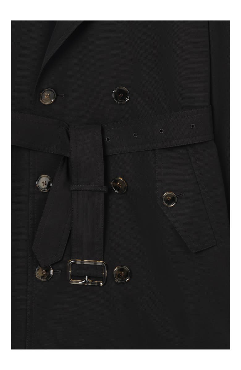 Burberry Mid-length Paisley Lace Foxfield Trench Coat, Alternate, color, Black