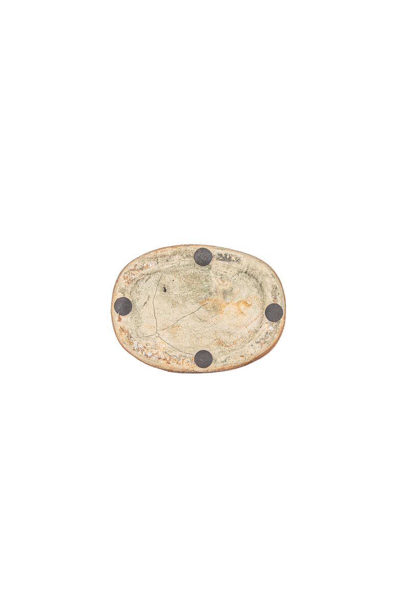 Foreside Home and Garden Textured Glaze with Center Hole Vase Rust Stoneware, Alternate, color, Red