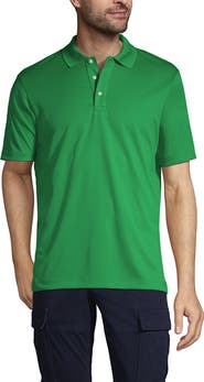 Lands' End Short Sleeve Solid Active Polo Shirt