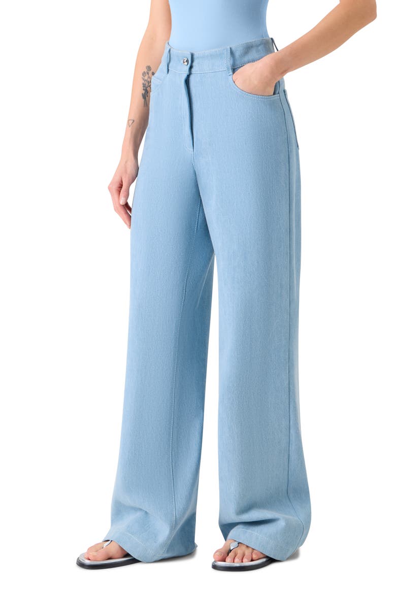 Cooper High Waist Wide Leg Jeans, Alternate, color, SKY BLUE DENIM