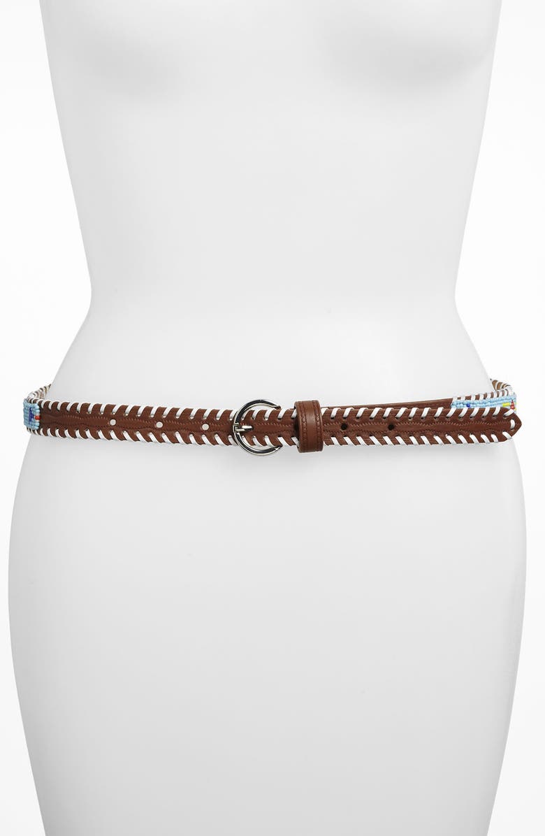 STEVEN by Steve Madden 'Beaded Summer Camp' Belt, Main, color, 