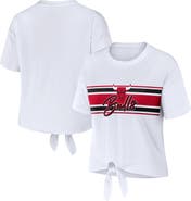 WEAR by Erin Andrews Women's WEAR by Erin Andrews White Chicago Bulls Tie-Front T-Shirt