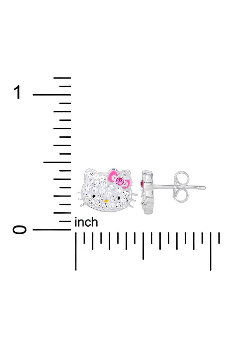 x Sanrio Hello Kitty® Pavé Crystal Stud Earrings, Alternate, color, SILVER