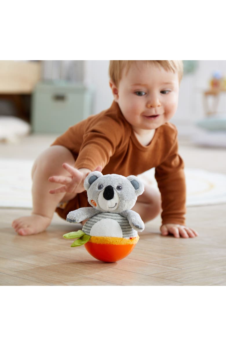 HABA Roly Poly Koala Wobbly Animal Chiming Baby Sensory Toys for Tummytime, Ideal Baby Toy for 6 Months+, Alternate, color, Multi