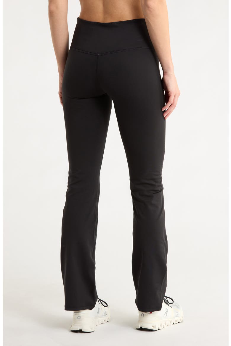 Fleece Lined Bootcut Leggings, Alternate, color, BLACK