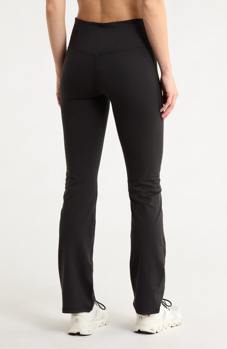 Z by Zella Fleece Lined Bootcut Leggings, Alternate, color, Black