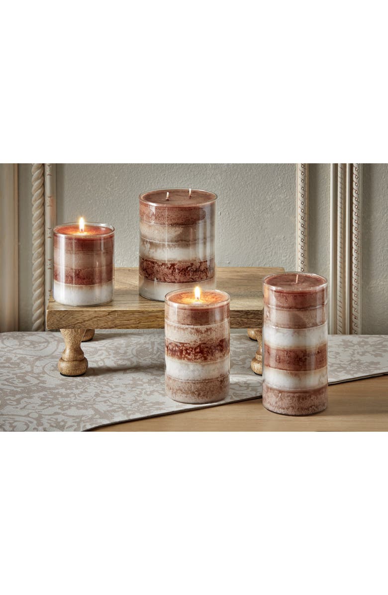tag Moonlight Themed Scented Paraffin Wax Pillar Candle Medium Brown, Alternate, color, White