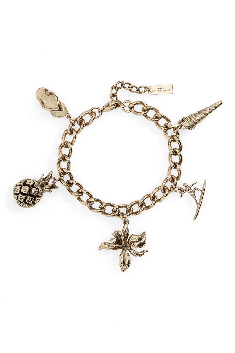 Hawaii Charm Bracelet, Main, color, OR PALE SATINE PATIN