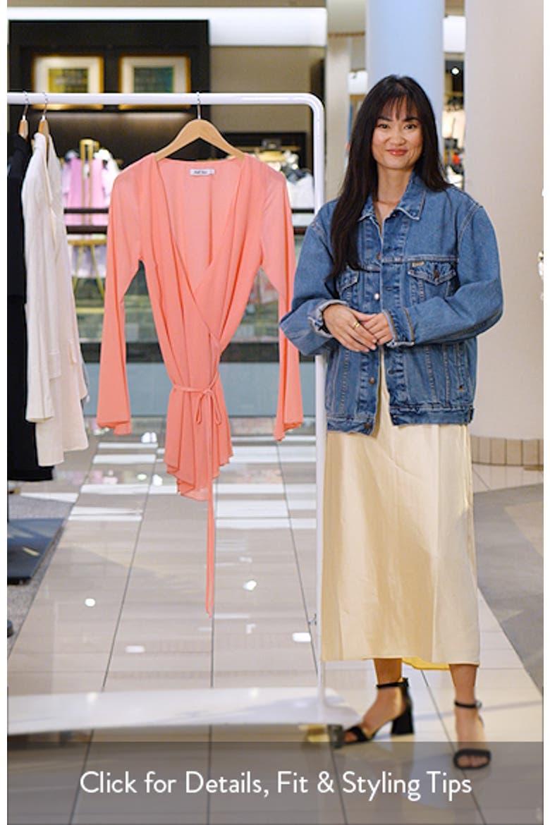 Ariana Long Sleeve Faux Wrap Minidress video