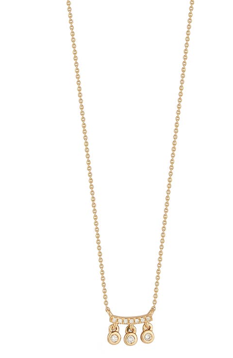 Lulu Jack Diamond Charm Bar Pendant Necklace
