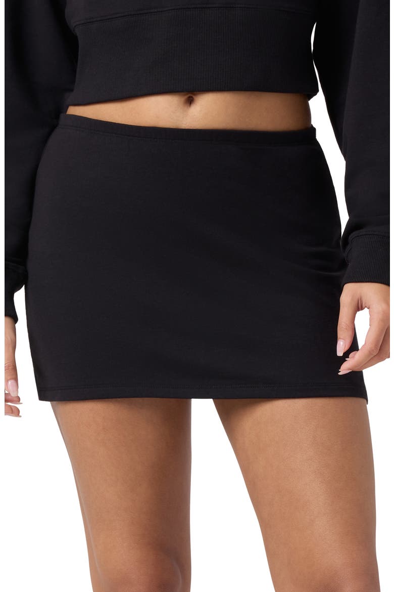 Knit Miniskirt, Main, color, BLACK