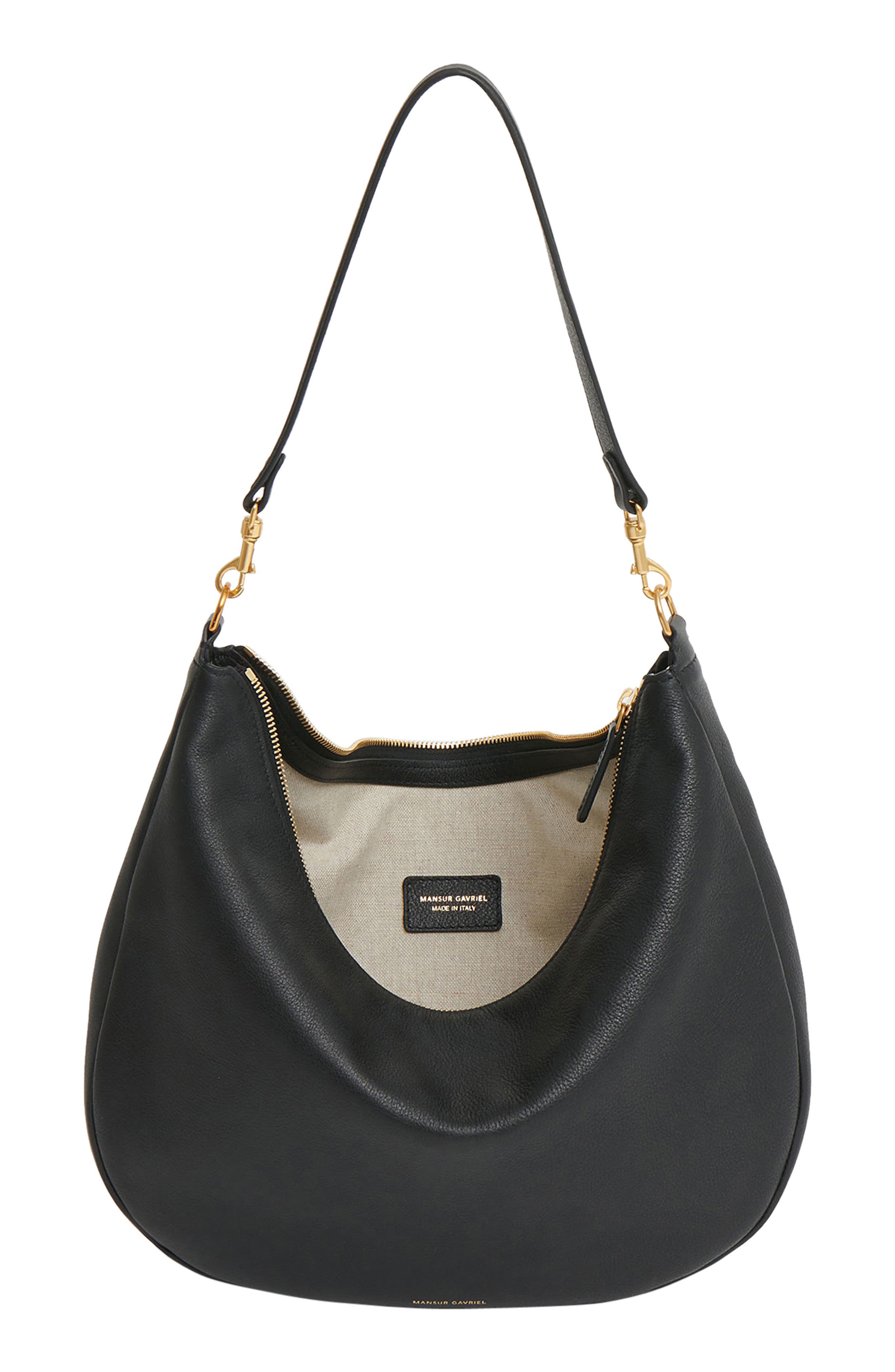 Mansur Gavriel Swing Leather Hobo Bag, Alternate, color, 