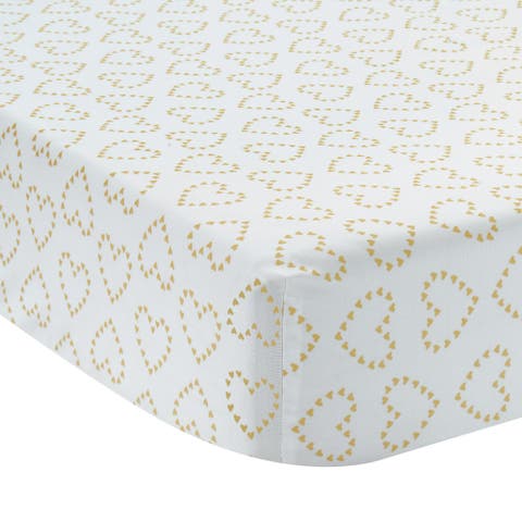 Confetti Hearts 100% Cotton Baby Fitted Crib Sheet