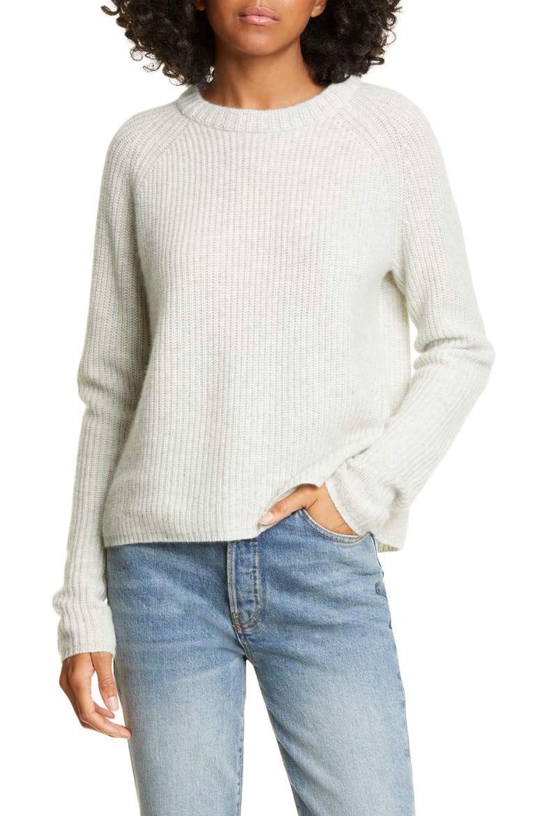 Cashmere Fisherman Sweater, Main, color, GREY