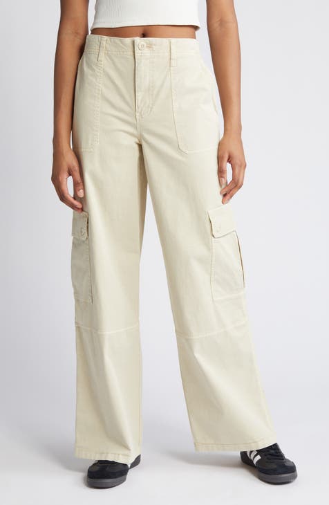 Twill Wide Leg Cargo Pants (Regular & Plus)