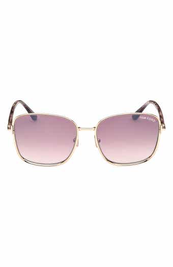 TOM FORD Fern 57mm Square Sunglasses