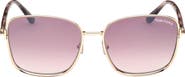 TOM FORD Fern 57mm Square Sunglasses