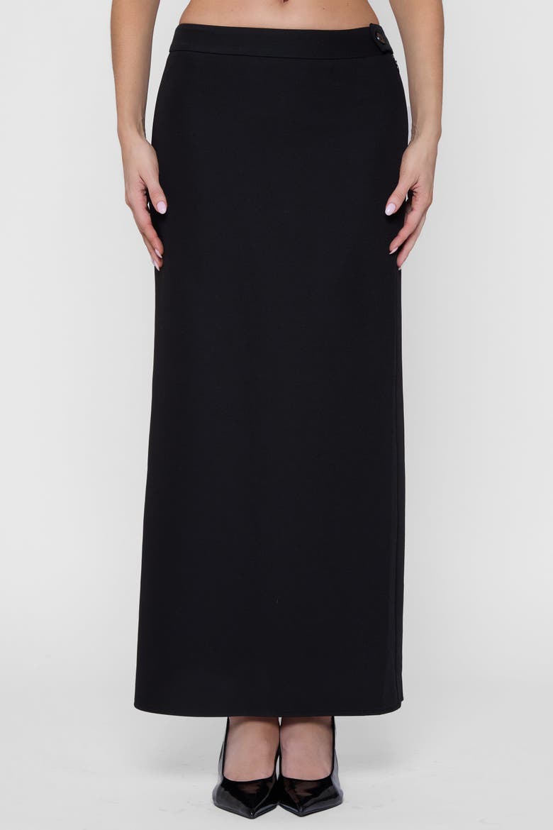 Classic Column Maxi Skirt, Alternate, color, Black