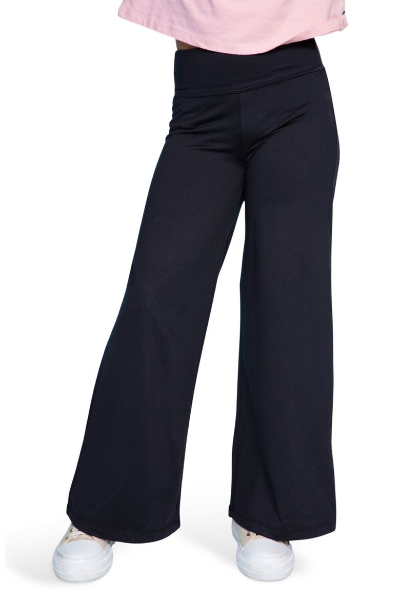 Kids' Soft Luxe Wide Leg Leggings, Alternate, color, BLACK