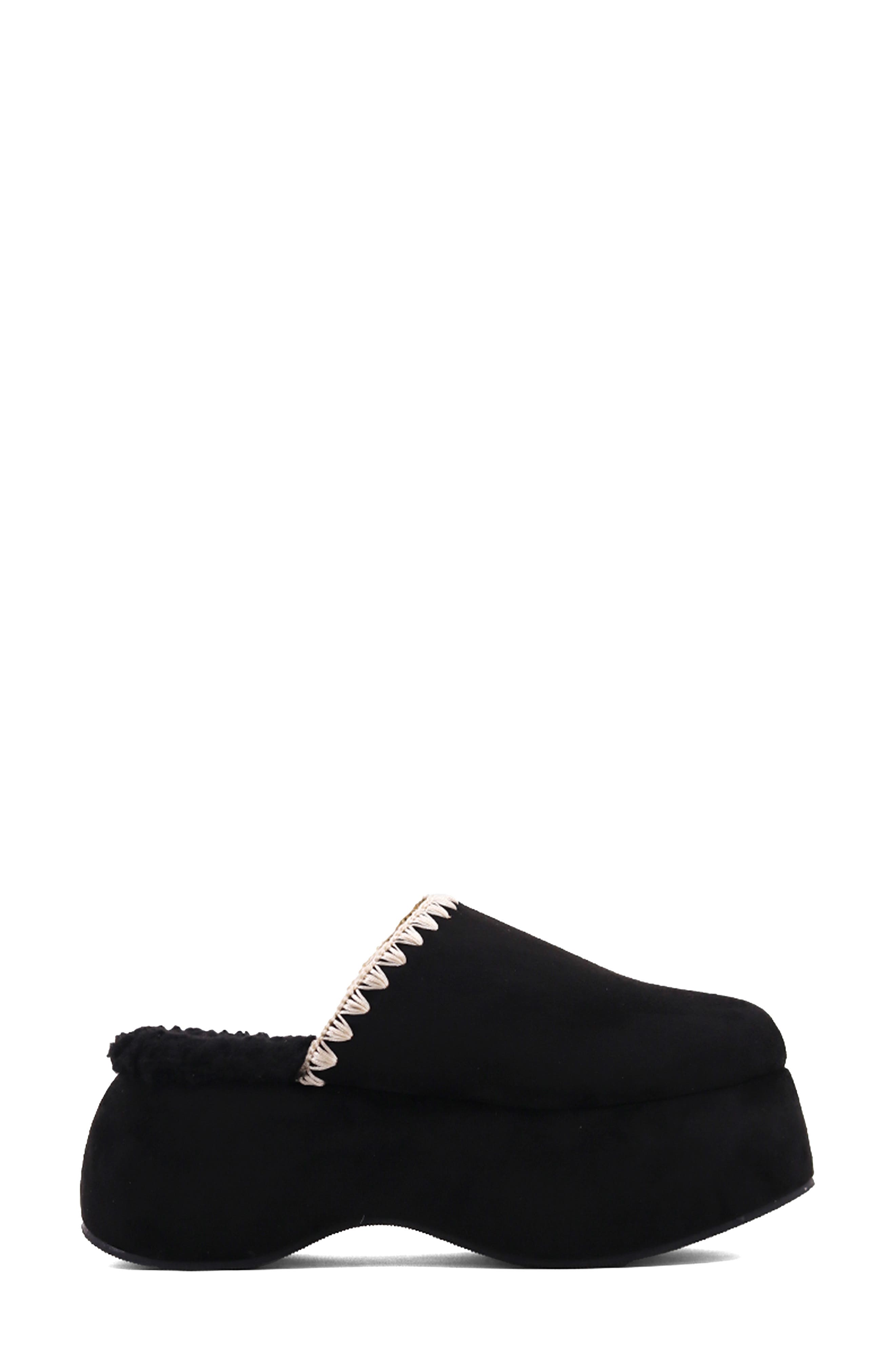 Larissa Whipstitch Platform Mule, Alternate, color, BLACK